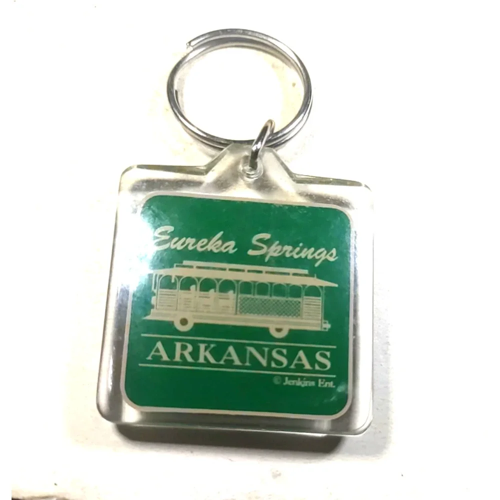Eureka Springs Arkansas Acrylic Keychain Green